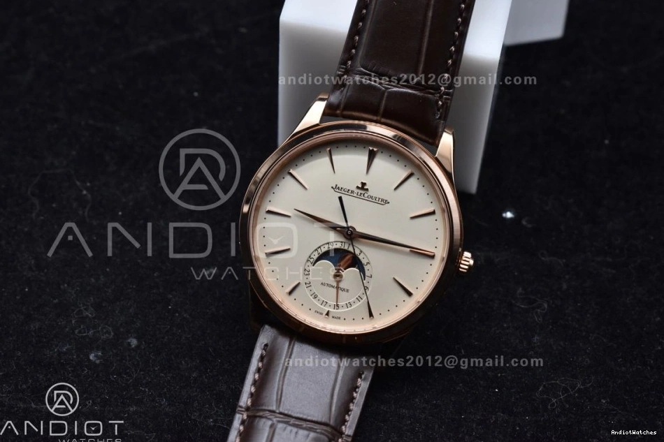 1:1 Dial Moon 908 FreshLook White Leather Master Edition RG SA925 Strap APSF Brown Best Ultra Super on Clone Thin 0310